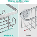 YASONIC Corner Adhesive Shower Caddy, - Image 9