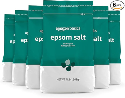 Amazon Basics Epsom Salt Soaking Aid, Eucalyptus Scented, 3 Pound by AmazonBasics