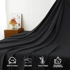 Cotton Flat Sheets Only, 600 TC 100% Cotton Flat Sheet Top Sheet Only, Full - Image 4