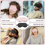 Amrules Sleep Mask Set of 2, Adjustable Silk Eye Mask - Image 5