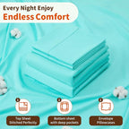 LBRO2M 1000 Thread Count 100% Egyptian Cotton Sheets Set Twin, 3 Piece Sets Bed - Image 5