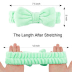 Casoty 10 Pcs Green Face Wash Headbands, Spa Gifts - Image 7