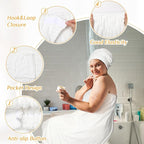 Tigeen Plus Size Towel Wrap for Women Spa Robe Set - Image 4