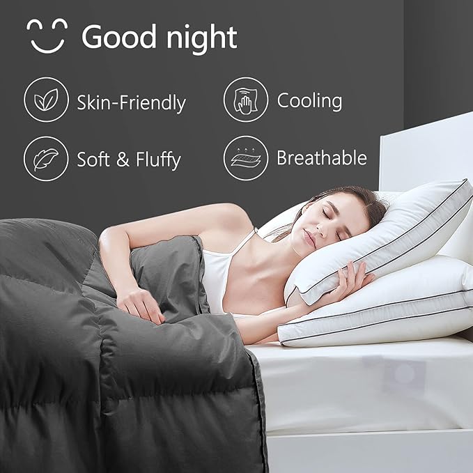 TEXARTIST Premium 2100 Series King Comforter All Season Breathable Grey - Image 2