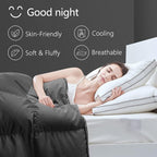 TEXARTIST Premium 2100 Series Twin Comforter All Season Breathable Grey - Image 2