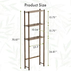 AmazerBath Bamboo Over The Toilet Storage Shelf, Over Toilet Bathroom Organizer - Image 2