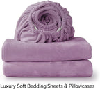 BEDELITE Velvet Fitted Sheet and Pillowcases Set, Luxury Soft Fuzzy Bottom Sheet - Image 8