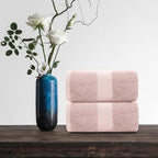 White Classic Pink 650 GSM Cotton Bath Sheet Towel - Image 6