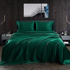 Homiest Blackish Green Satin Luxury Soft Top & Bed Sheet - Image 4