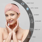 Whaline 4 Pack Spa Facial Headband Makeup Hair Wrap Adjustable Hair Band Soft - Image 4