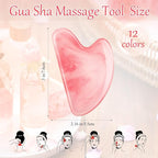 Sherr 12 Pcs Gua Sha Facial Tools Resin Heart Shaped Massage Guasha Tool - Image 2