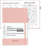 Premade Bullet Dotted Journal Notebook, Pre-made Dot Grid Journaling by SIMSIMY