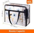 Lifewit 8 Pack Clear Clothes Storage Bags, 40L Plastic Blanket Storage Bag - Image 4