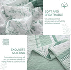 Quilt Set King Size, 3 Piece Soft Lightweight Microfiber Quilt Bedding Set - Image 5