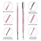 Cuticle Trimmer with Cuticle Pusher and Scissors, Cuticle Remover Professional - Image 3