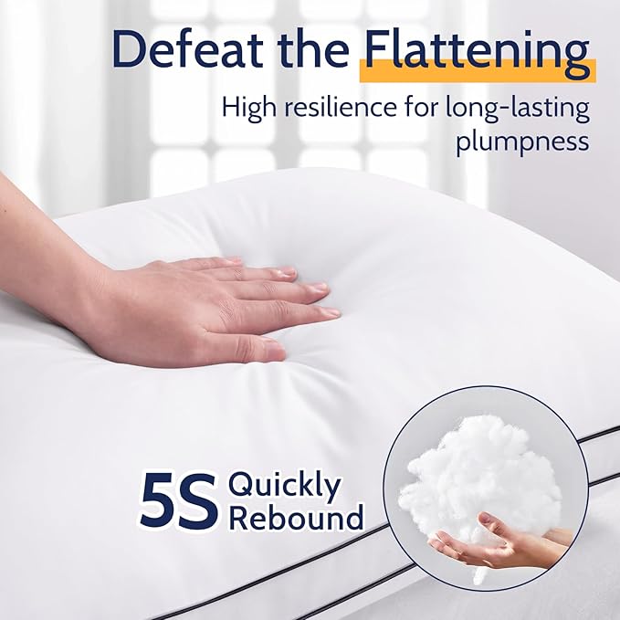 ROUMEA Pillows Queen Size Set of 2, Bed Pillows - Image 5