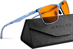 ANYLUV Blue Light Glasses Men, Relieve Eyestrain and Eye Protection, Al-Mg by ANYLUV