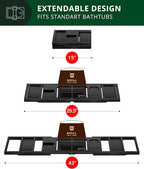 ROYAL CRAFT WOOD Premium Foldable Bathtub Tray Caddy - Image 3