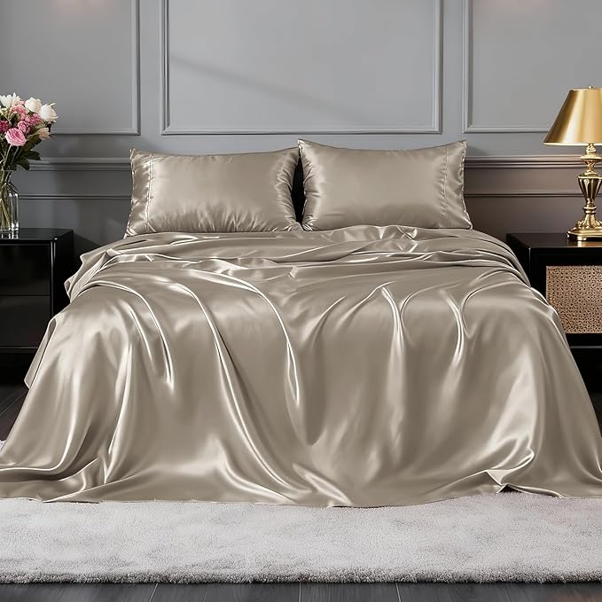 FreshCulture Satin Sheets Twin XL Bed Set - Image 2