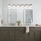 Aipsun Brushed Nickel Bathroom Light Fixtures 6 Light Vanity Lighting Fixture - Image 8