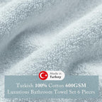 Madison Park Turkish 100% Cotton 600Gsm Luxury Premium Thick Soft Absorbent - Image 3