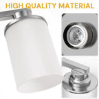 L LOHAS LED Brushed Nickel Bathroom Light Fixtures, 3-Light Vanity Light Over - Image 4