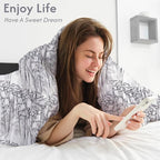 LONAVA Queen Botaincal 3 Pcs Duvet Cover Set, Breathable Soft Microfiber Deep - Image 3
