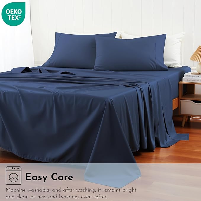 Cotton Flat Sheets Only, 600 TC 100% Cotton Flat Sheet Top Sheet Only, Queen - Image 8