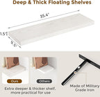 Fun Memories Floating Shelves for Wall, 36 x 9.3 Large Floating Shelf Wall - Image 3