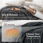 Wapaneus Foot Pocket Heated Blanket Electric Throw - Image 4