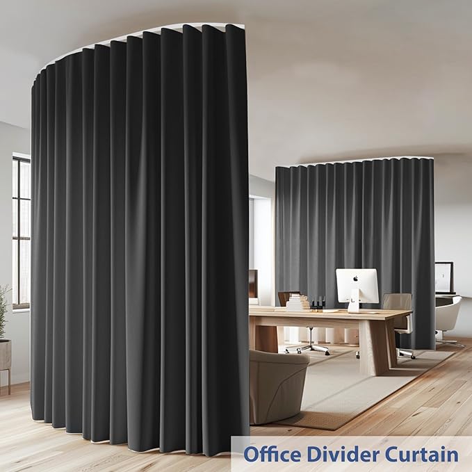 Room Divider Ceiling Mounted Curtains Track Sets Extra Wide Blackout Curtain - Image 2