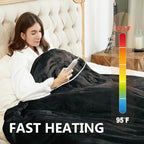 Tefici Electric Blanket King Size, Dual Control Super Cozy Soft 2-Layer Flannel - Image 3