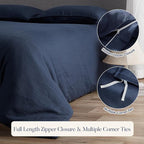 DAPU 100% Linen Duvet Cover Set - Image 4