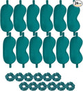 24Pcs Satin Eye Mask Silk Sleep Masks Silky Eyes Cover Blackout Blindfold by WJingYiJia
