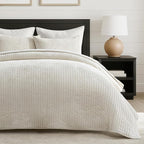 EVERGRACE Velvet Quilt Set California King 118'' x 106'', Luxurious Soft - Image 4