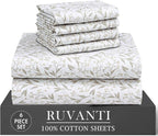 RUVANTI 6 Pcs Cotton Sheets by Ruvanti