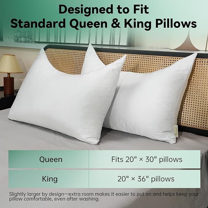 Cooling Curved Pillowcase for Side Sleeper Pillow - Image 8