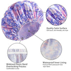 Shower Cap for Women, Double Layers Shower Caps Reusable Waterproof, Bathing - Image 5
