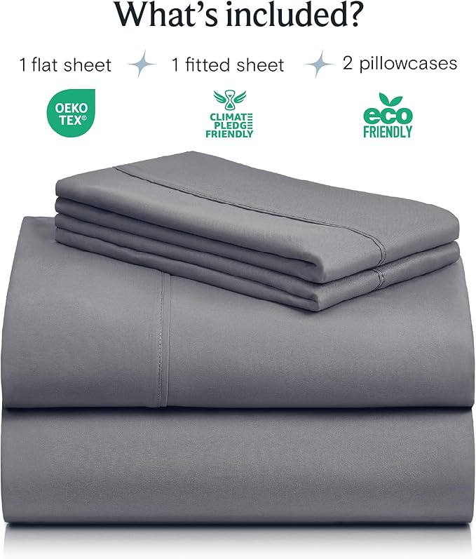 LuxClub 4 PC California King Size Sheet Set Deep Pockets 18" Wrinkle Free - Image 2