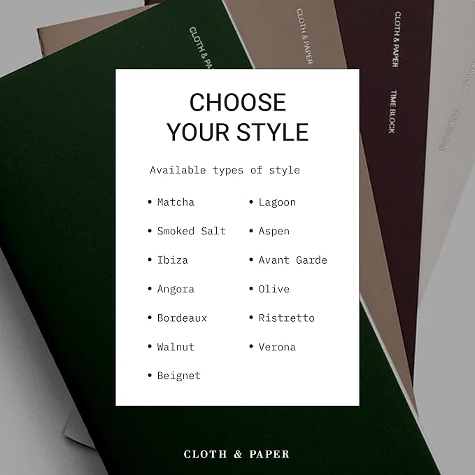 Cloth & Paper Travel Notebook | Graph Notebook – Olive | A5 Slim Grid Paper - Image 6