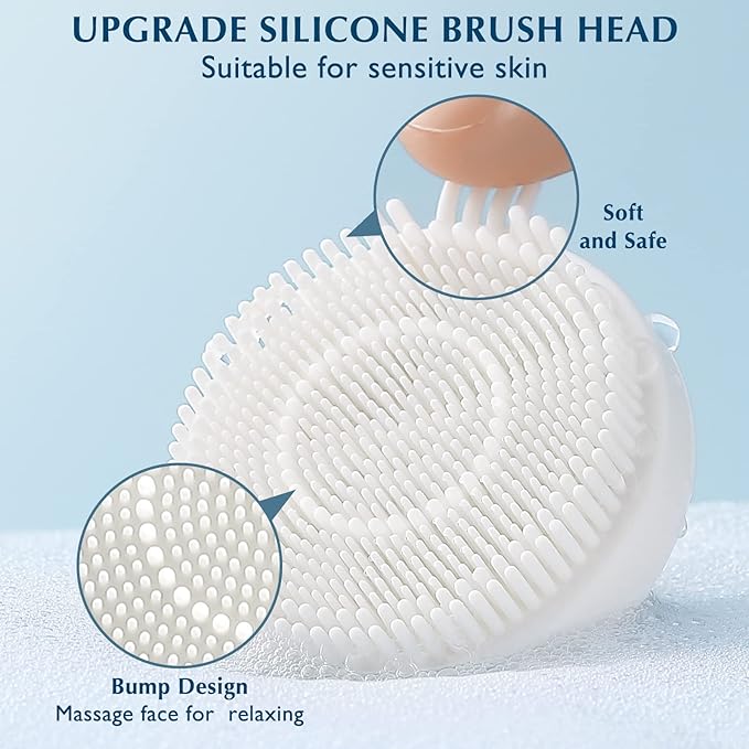 COSLUS Facial Cleansing Brush Silicone Face Scrubber: 2 in1 FBS-D Electric - Image 3