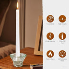 WPONSZU 16 Pack White Taper Candles, 7-8 Hours Burn Time, Smokeless and Dripless - Image 6