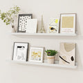 Picture Ledge Shelf, Floating Shelves Set of 2, 32 Inches Solid Wood Nursery by FunMemories