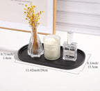 Luxspire Bathroom Vanity Tray for Countertop, Oval Kitchen Soap Dispenser and - Image 2