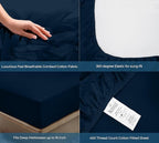 Royale Linen 400 Thread Count 100% American Grown Cotton Fitted Sheet Twin Size - Image 5
