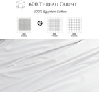 Cotton Flat Sheets Only, 600 TC 100% Cotton Flat Sheet Top Sheet Only, Full - Image 3