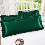 Homiest Ruffle Satin Body Pillow Cover, Silky Satin Body Pillowcase - Image 5