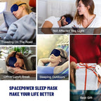 Silk Eye Mask with Adjustable Strap, Satin Blackout Sleeping Mask - Image 5