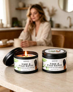 AOOVOO 2 Pack Sage & Palo Santo Candles – Cleansing Candle - Image 6