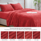 BEDELITE Flannel Sheets King Size Red - Image 9